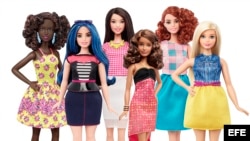 Varias de las nuevas muñecas Barbie lanzadas por la compañía Mattel.