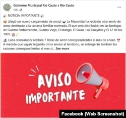 Llegó el arroz a Río Cauto, anuncian las autoridades tras la masiva protesta del viernes.